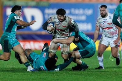 100126 - Scarlets v Section Paloise - Investec Champions Cup - Fletcher Anderson of Scarlets on the charge