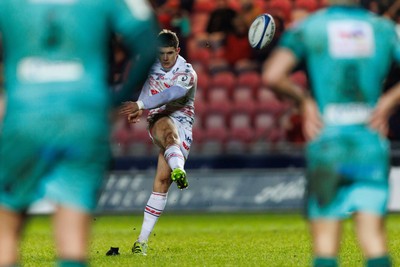 100126 - Scarlets v Section Paloise - Investec Champions Cup - Joe Hawkins of Scarlets kicks at goal