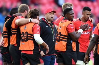 290918 - Scarlets v Southern Kings - Guinness PRO14 - Southern Kings coach Deon Davids