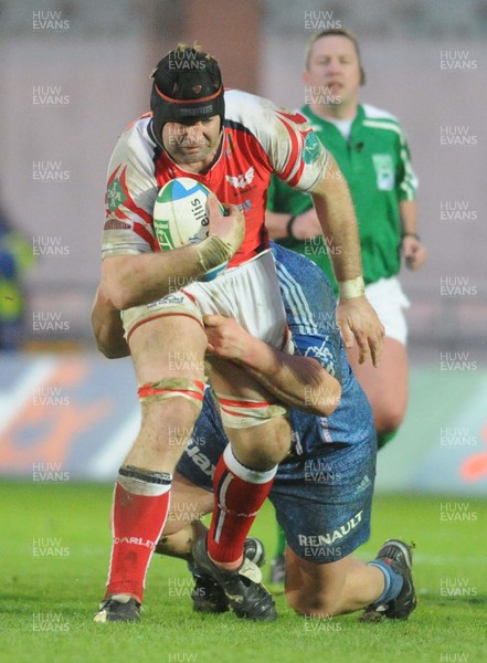 18.01.09 - Heineken Cup Rugby Llanelli Scarlets v Stade Francais Scarlets' David Lyons 