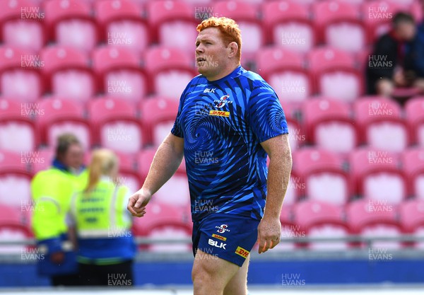 210522 - Scarlets v Stormers - United Rugby Championship - Steven Kitshoff of Stormers ahead of kick off