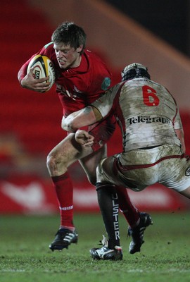 05.03.10 ... Scarlets v Ulster, Magners League -  Scarlets' Rhys Priestland is tackled by Ulster's Dan Tuohy  