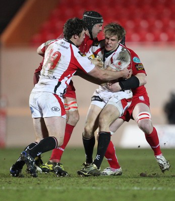 05.03.10 ... Scarlets v Ulster, Magners League -  Ulster's Andrew Trimble is tackled 