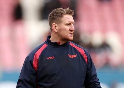 240126 - Scarlets v Ulster - United Rugby Championship - Scarlets Coach Bradley Davies
