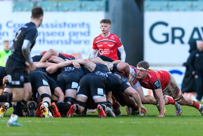 240126 - Scarlets v Ulster - United Rugby Championship - Archie Hughes of Scarlets