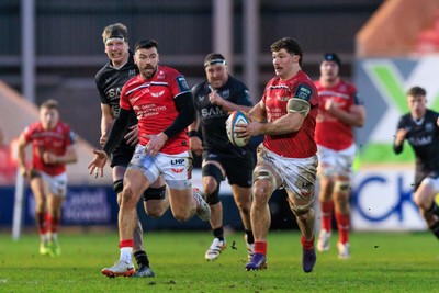 240126 - Scarlets v Ulster - United Rugby Championship - Fletcher Anderson of Scarlets makes a break