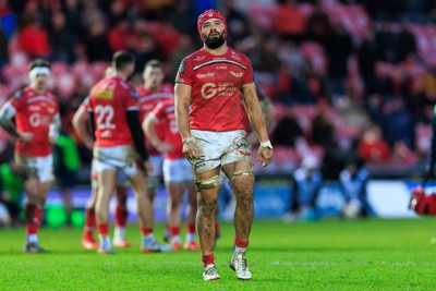 240126 - Scarlets v Ulster - United Rugby Championship - Josh Macleod of Scarlets