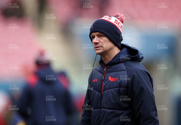 240126 - Scarlets v Ulster - United Rugby Championship - Scarlets Head Coach Dwayne Peel 