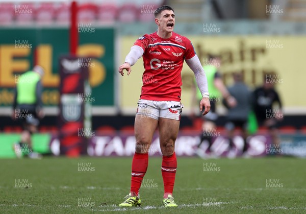 240126 - Scarlets v Ulster - United Rugby Championship - Joe Hawkins of Scarlets 