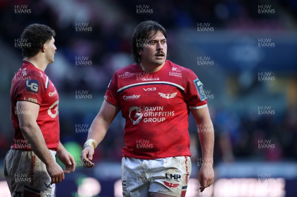 240126 - Scarlets v Ulster - United Rugby Championship - Archer Holz of Scarlets 