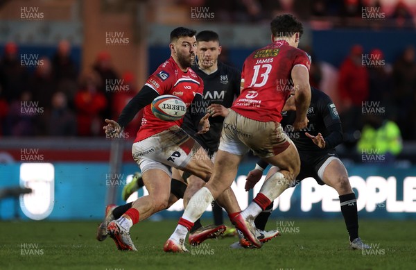 240126 - Scarlets v Ulster - United Rugby Championship - Johnny Williams of Scarlets 
