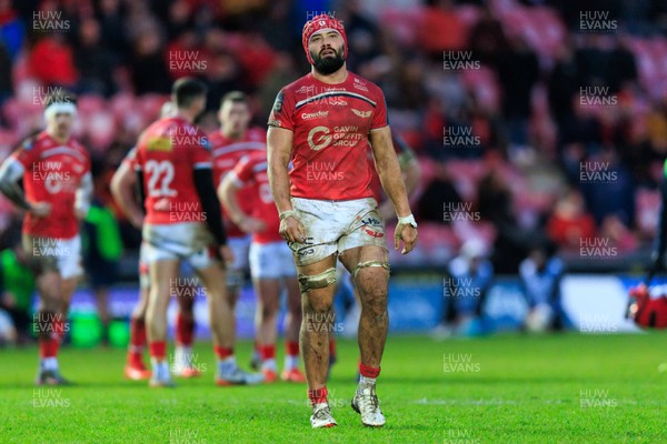 240126 - Scarlets v Ulster - United Rugby Championship - Josh Macleod of Scarlets