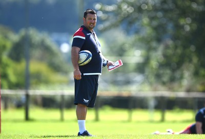 240819 - Scarlets A v Ulster A - Celtic Cup - Scarlets A coach Paul Fisher