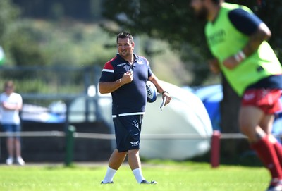 240819 - Scarlets A v Ulster A - Celtic Cup - Scarlets A coach Paul Fisher