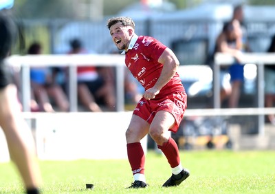 240819 - Scarlets A v Ulster A - Celtic Cup - Jack Wilson of Scarlets A kicks a penalty