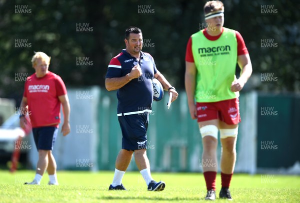 240819 - Scarlets A v Ulster A - Celtic Cup - Scarlets A coach Paul Fisher
