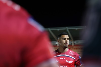250426 - Scarlets v Vodacom Bulls - United Rugby Championship - Callum Woolley of Scarlets 
