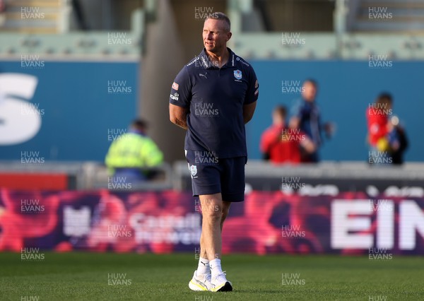 250426 - Scarlets v Vodacom Bulls - United Rugby Championship - Vodacom Bulls Head Coach Johan Ackermann 