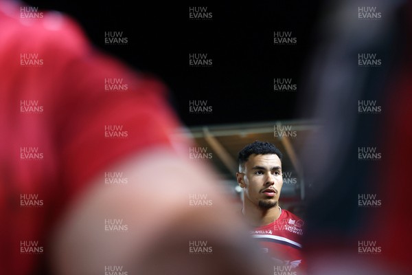 250426 - Scarlets v Vodacom Bulls - United Rugby Championship - Callum Woolley of Scarlets 