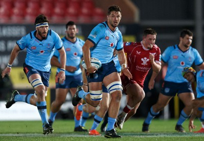 270123 - Scarlets v Vodacom Bulls - United Rugby Championship - Ruan Vermaak of Blue Bulls makes a break