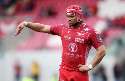 121019 - Scarlets v Zebre Rugby - Guinness PRO14 - Josh Macleod of Scarlets