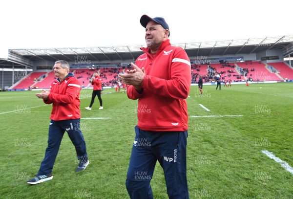 130419 - Scarlets v Zebre - Guinness PRO14 - Scarlets coach Wayne Pivac after his final home game with the Scarlets