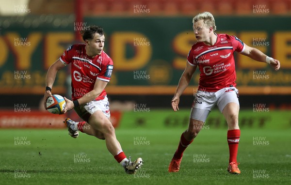 200326 - Scarlets v Zebre Parma - United Rugby Championship - Carwyn Leggatt-Jones and Blair Murray of Scarlets 