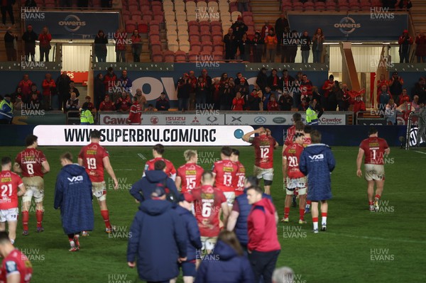 200326 - Scarlets v Zebre Parma - United Rugby Championship - Scarlets thank the fans