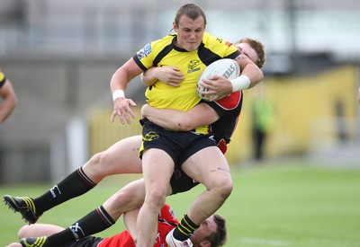 11.07.10.. South Wales Scorpions v Gateshead Thunder, The Co-operative Championship Div 1 -  Scorpions Ash Bateman is tackled  