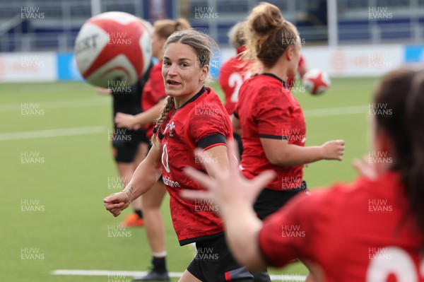 200923 - Scotland Women and Wales Women Combined Training Session - Jazz Joyce warms up for a combined training session with Scotland in Edinburgh