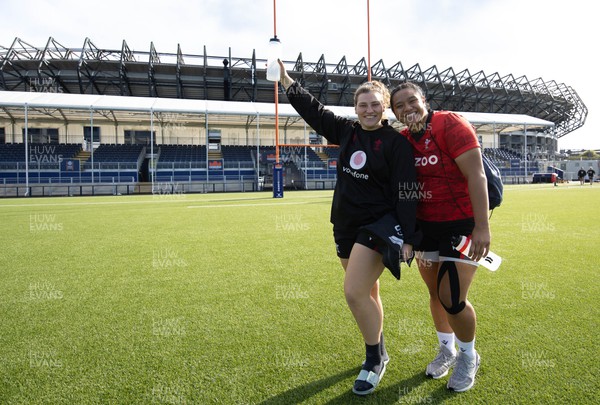 200923 - Scotland Women and Wales Women Combined Training Session - Gwenllian Pyrs and Sisilia Tuipulotu take to the pitch for a combined training session with Scotland in Edinburgh