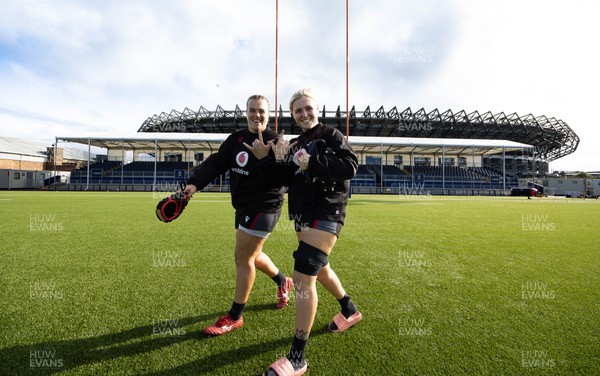 200923 - Scotland Women and Wales Women Combined Training Session - Carys Phillips and Alex Callender take to the pitch for a combined training session with Scotland in Edinburgh