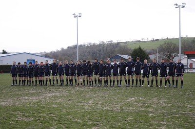 06.04.10 Scotland U18 v Italy U18 - Under 18s 5 Nations Festival -  The Scotland squad line up for the National Anthems. 