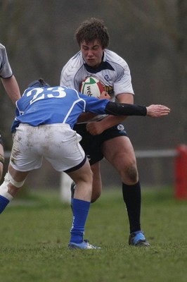 06.04.10 Scotland U18 v Italy U18 - Under 18s 5 Nations Festival -  Scotland's Robin Hislop charges at Italy's Carlo Canna. 