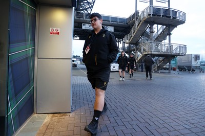 070325 - Scotland U20s v Wales U20s - U20s 6 Nations Championship - Sam Scott of Wales arrives at the stadium