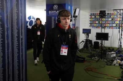 070325 - Scotland U20s v Wales U20s - U20s 6 Nations Championship - Harri Ford of Wales arrives at the stadium