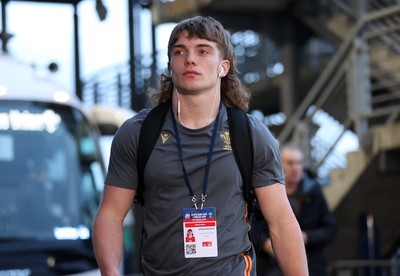 070325 - Scotland U20s v Wales U20s - U20s 6 Nations Championship - Aidan Boshoff of Wales arrives at the stadium