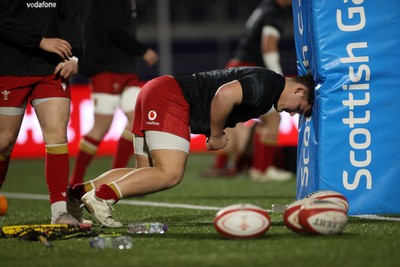 070325 - Scotland U20s v Wales U20s - U20s 6 Nations Championship - Sam Scott of Wales during the warm up