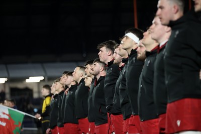 070325 - Scotland U20s v Wales U20s - U20s 6 Nations Championship - Wales sing the anthem