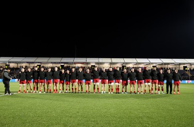 070325 - Scotland U20s v Wales U20s - U20s 6 Nations Championship - Wales sing the anthem