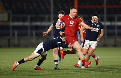 070325 - Scotland U20s v Wales U20s - U20s 6 Nations Championship - Ioan Emanuel of Wales makes a break