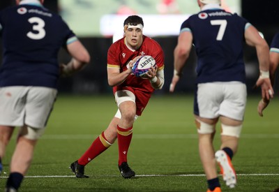 070325 - Scotland U20s v Wales U20s - U20s 6 Nations Championship - Kenzie Jenkins of Wales 