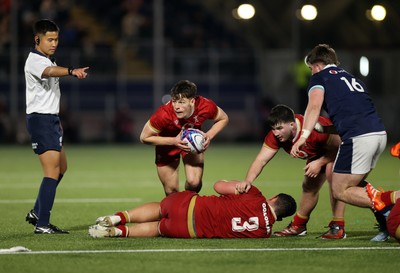 070325 - Scotland U20s v Wales U20s - U20s 6 Nations Championship - Sion Davies of Wales 