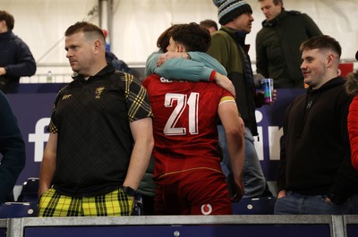 070325 - Scotland U20s v Wales U20s - U20s 6 Nations Championship - Sion Davies of Wales with family at full time