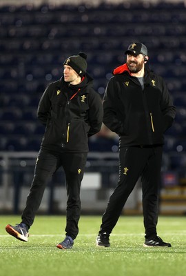 070325 - Scotland U20s v Wales U20s - U20s 6 Nations Championship - Wales Head Coach Richard Whiffin and Team Manager Andy Lloyd