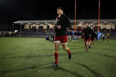 070325 - Scotland U20s v Wales U20s - U20s 6 Nations Championship - Elijah Evans of Wales 