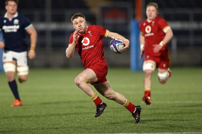 070325 - Scotland U20s v Wales U20s - U20s 6 Nations Championship - Tom Bowen of Wales 