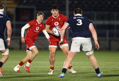 070325 - Scotland U20s v Wales U20s - U20s 6 Nations Championship - Sam Scott of Wales 