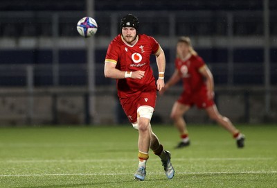 070325 - Scotland U20s v Wales U20s - U20s 6 Nations Championship - Evan Minto of Wales 