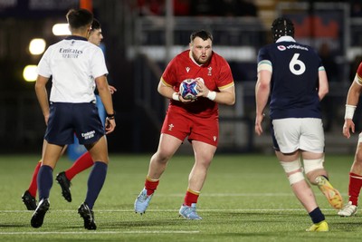 070325 - Scotland U20s v Wales U20s - U20s 6 Nations Championship - Louie Trevett of Wales 